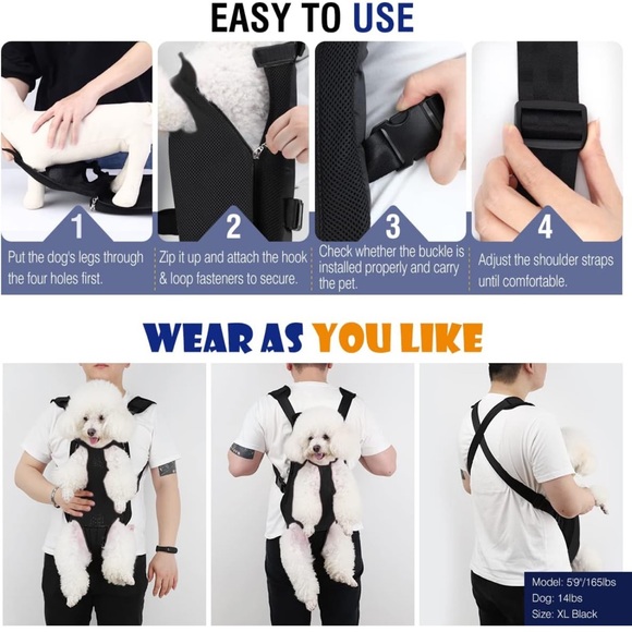 Small Dog Front Carry - Handsfree - Picture 10 of 12